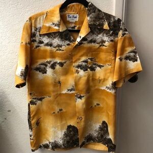 Rai Nani Polyester Button Down Aloha Shirt With Pocket